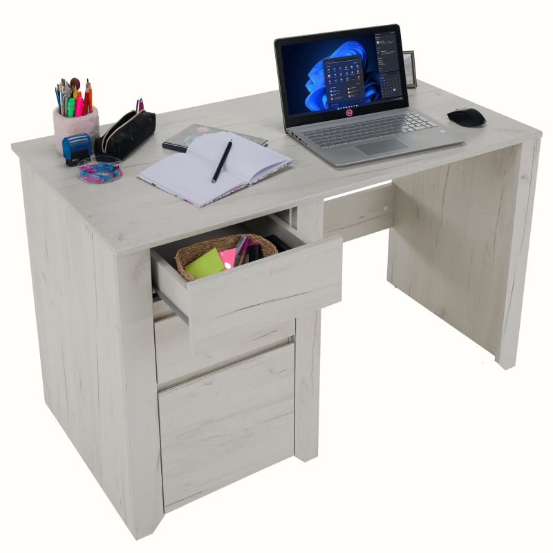PC stôl, 118x60cm, biely craft, ANGEL typ 80 3S