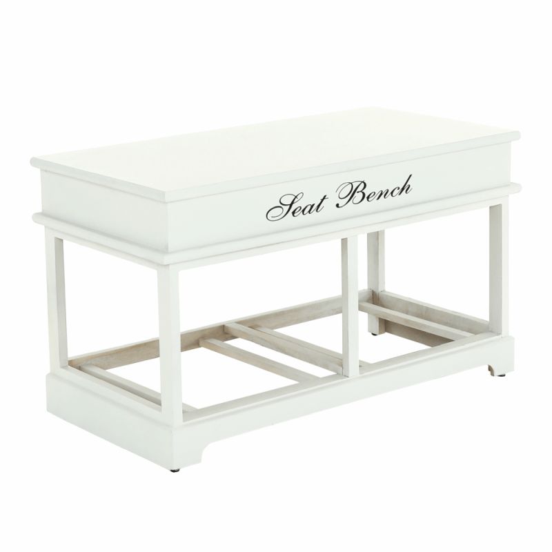 Lavica, 70cm, s vankúšom, biela, sivá, SEAT BENCH 2