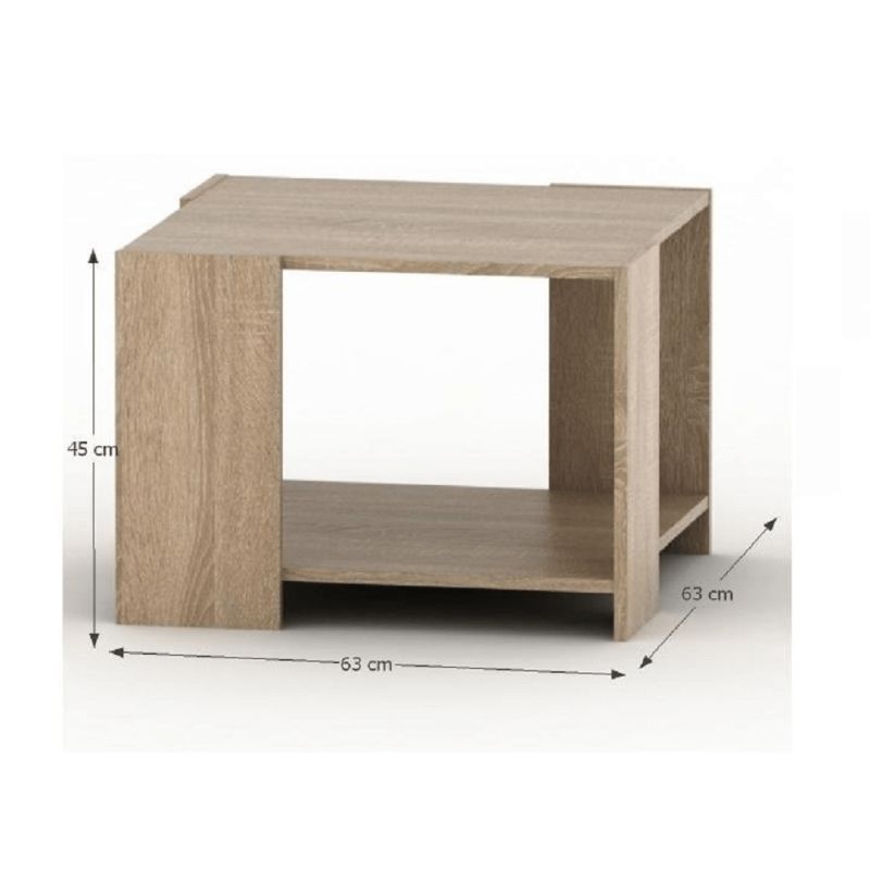 Konferenčný stolík, 63x63cm, dub sonoma, TEMPO ASISTENT NEW 026
