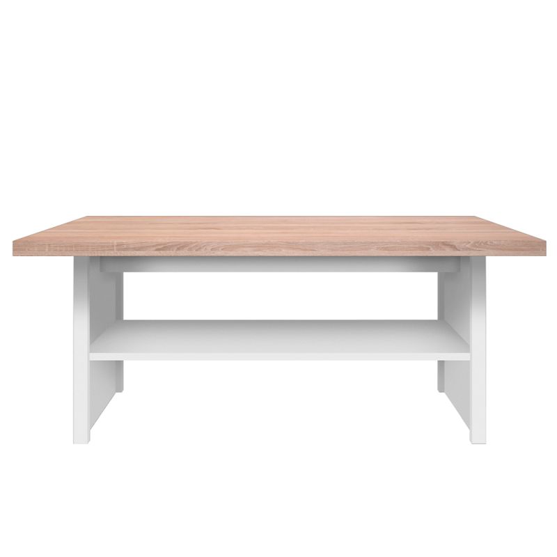 Konferenčný stolík, 115x55cm, biely, dub sonoma, TOPTY 115