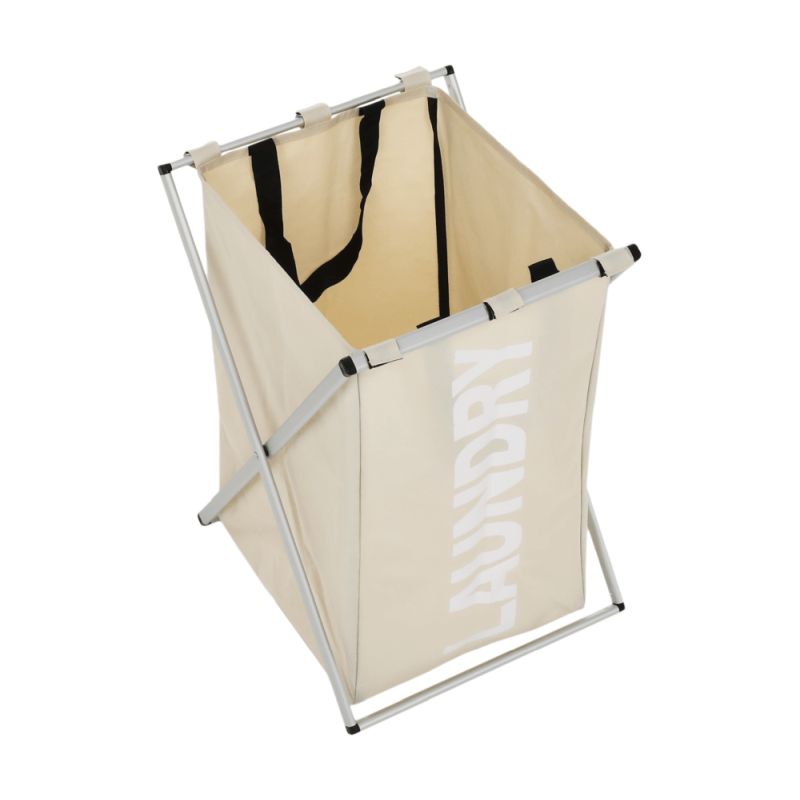 Kôš na prádlo, 35cm, látkový, sivobéžový, LAUNDRY TYP 1
