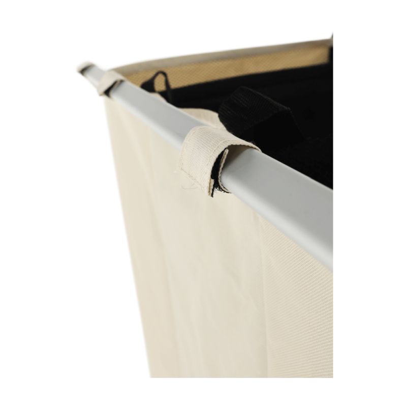 Kôš na prádlo, 63cm, látkový, sivobéžový, LAUNDRY TYP 3
