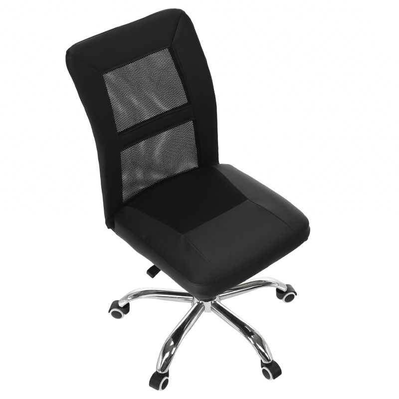 Kancelárska stolička, čierna ekokoža a sieťovina, IDOR 2 NEW
