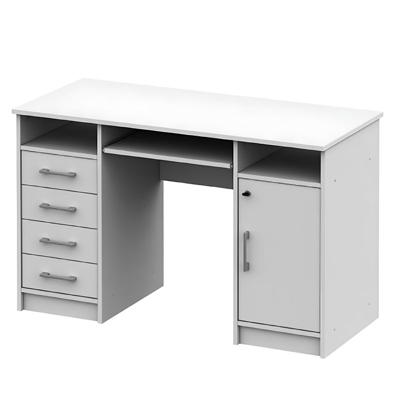 PC stolík, 123x55cm, biely, B9 NEW
