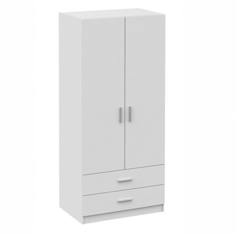 Skriňa, 90cm, policová, biela, INVITA 2D2Z