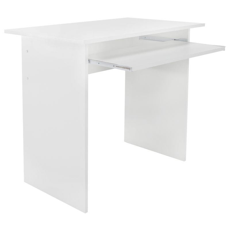 PC stôl, 82x50cm, biely, VERNER NEW