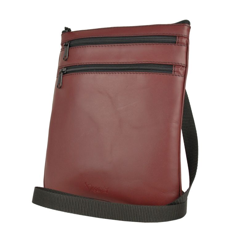 Elegantná kožená taška č.8639, viacúčelové púzdro v bordovej farbe