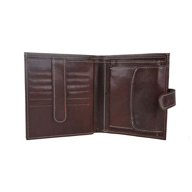 Luxusná exkluzívna kožená peňaženka č.8333 v tmavo hnedej farbe