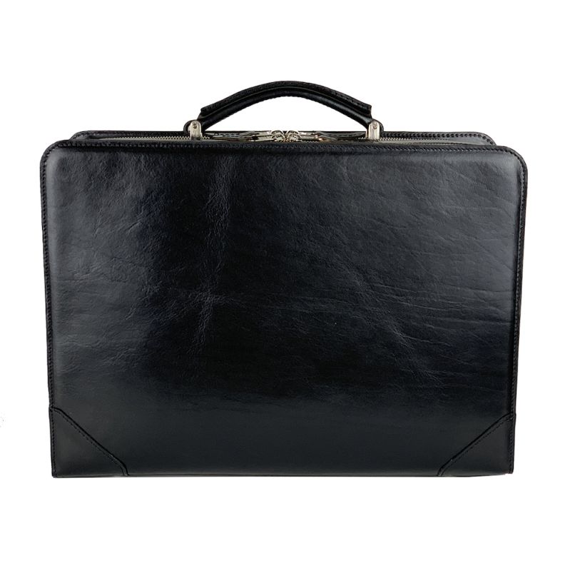 Pracovný kožený kufor č.8156 v čiernej farbe