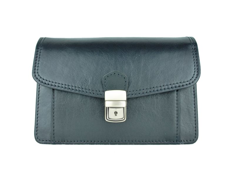 Luxusná kožená etua č.7883, viacúčelové púzdro v čiernej farbe