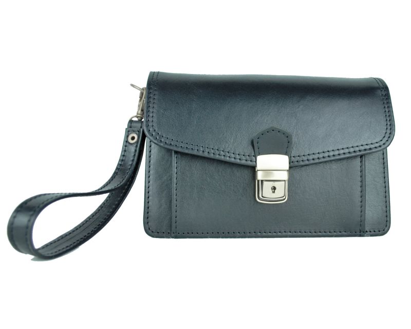 Luxusná kožená etua č.7883, viacúčelové púzdro v čiernej farbe