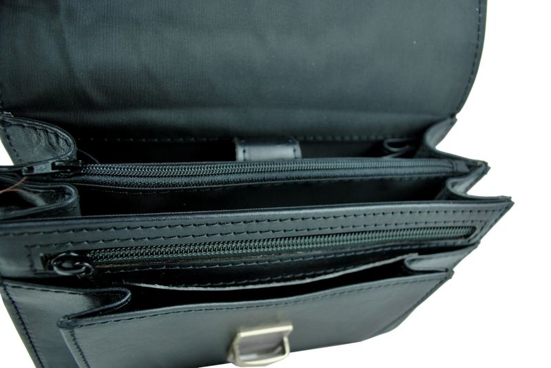 Luxusná kožená etua č.7883, viacúčelové púzdro v čiernej farbe