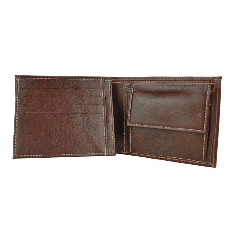 Kožená peňaženka z pravej kože č.8408 v tmavo hnedej farbe