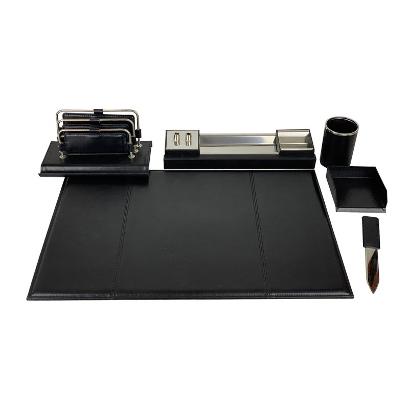 Stolový kancelársky set v čiernej farbe - Kompletný set