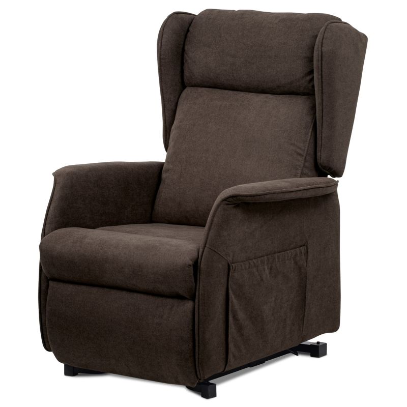 Elektrické polohovacie kreslo hnedé, TV-1190 BR2, relaxačné