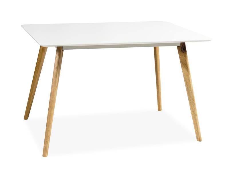 Fotografia produktu: Jedálenský stôl, 120x80cm, MDF, biely, buk, Signal, MILAN 120