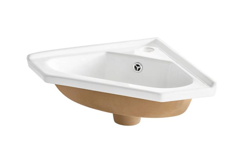 Umývadlo, 58cm, biele, CORNER WHITE 41 UM-9068/CL3110