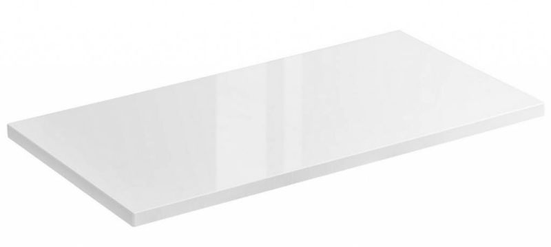 Kúpeľňová doska, 61cm, biely lesk, CAPRI WHITE 890