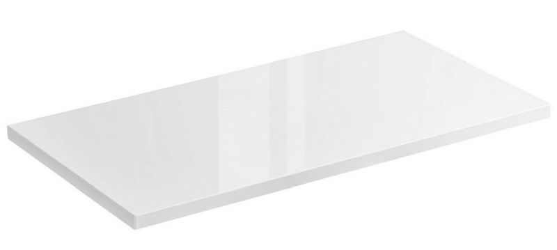 Kúpeľňová doska, 81cm, biely lesk, CAPRI WHITE 891