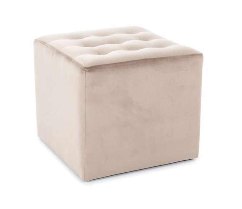 Taburetka, 39cm, tmavo béžová látka, Signal, LORI VELVET