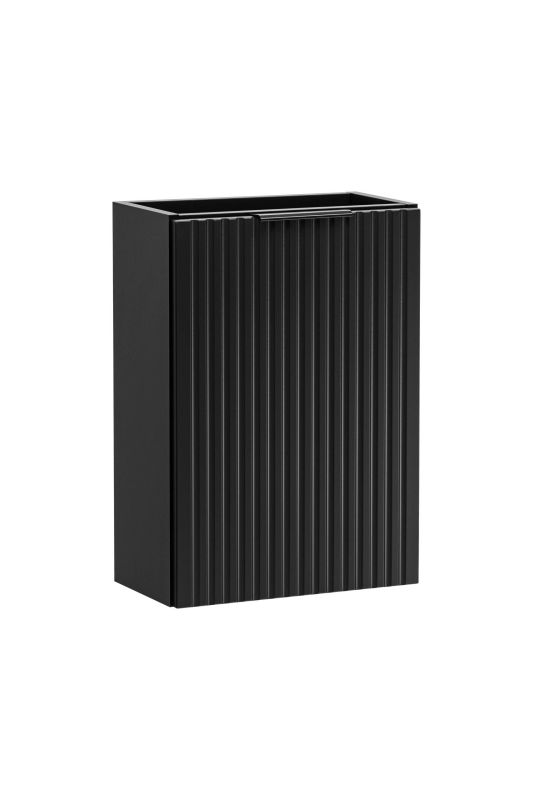 Skrinka do kúpeľne, 40cm, čierny mat, ADEL BLACK 82-40-B-1D