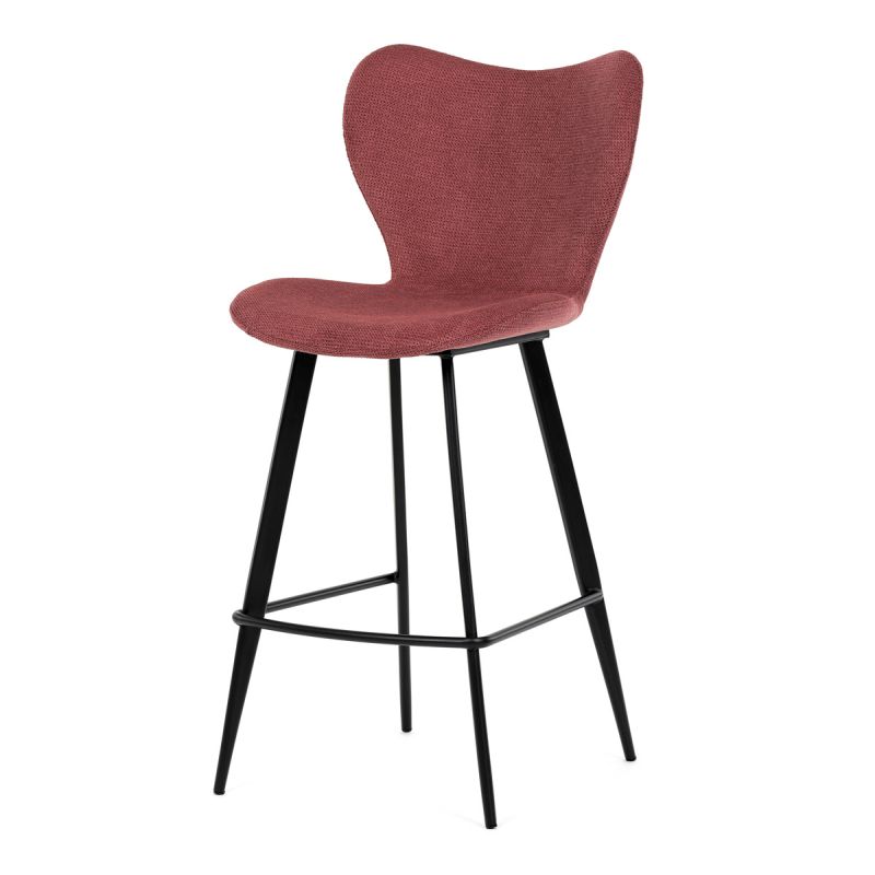 Barová stolička, červená látka, AUB-1068 RED2