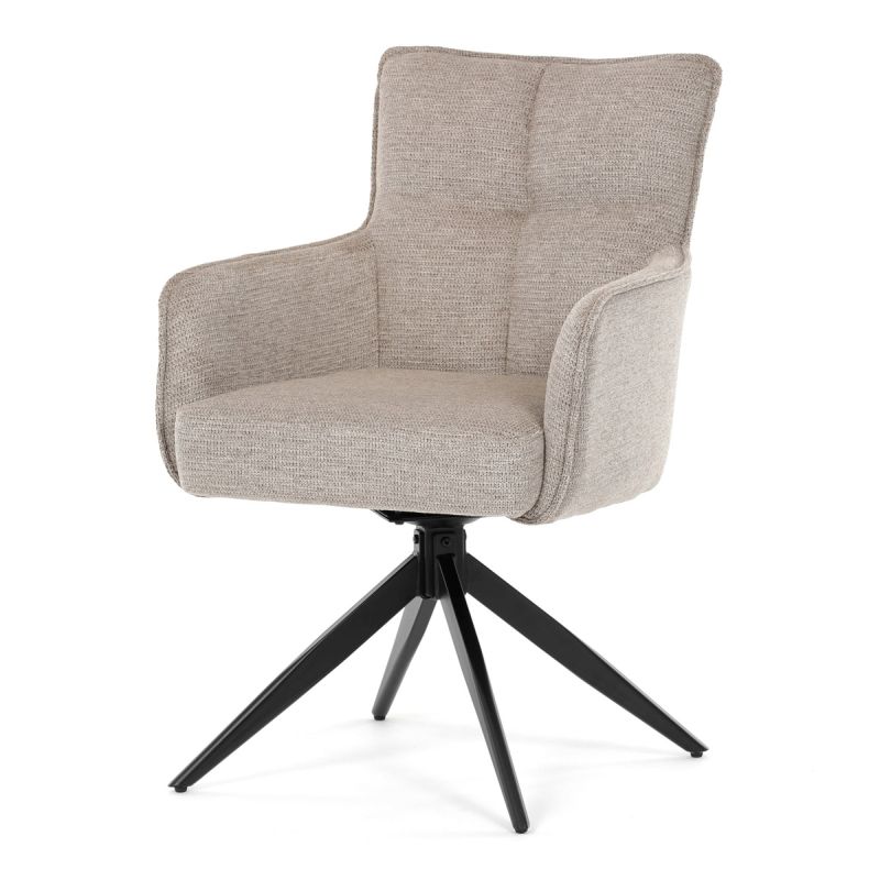 Jedálenská stolička, béžová, látka, DCH-P3170 LAN2