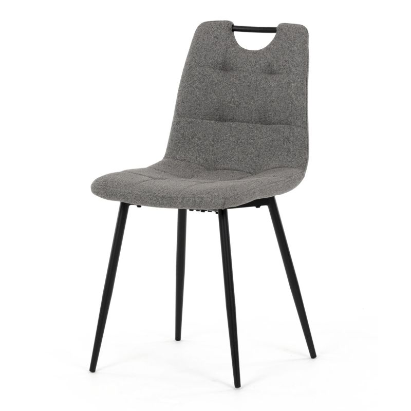 Jedálenská stolička, sivá, látka, DCL-V2017 GREY2