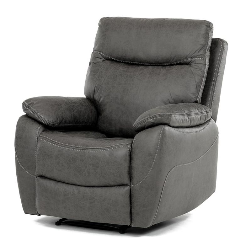 Polohovacie kreslo, vintage, látka, sivá, 150 kg, TV-4092 GREY3