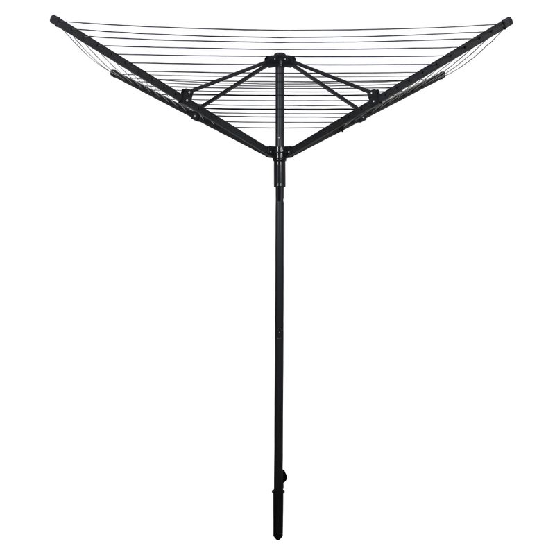 Záhradný sušiak na bielizeň, 205cm, čierny, 45m, ROTARY NEW TYP 3