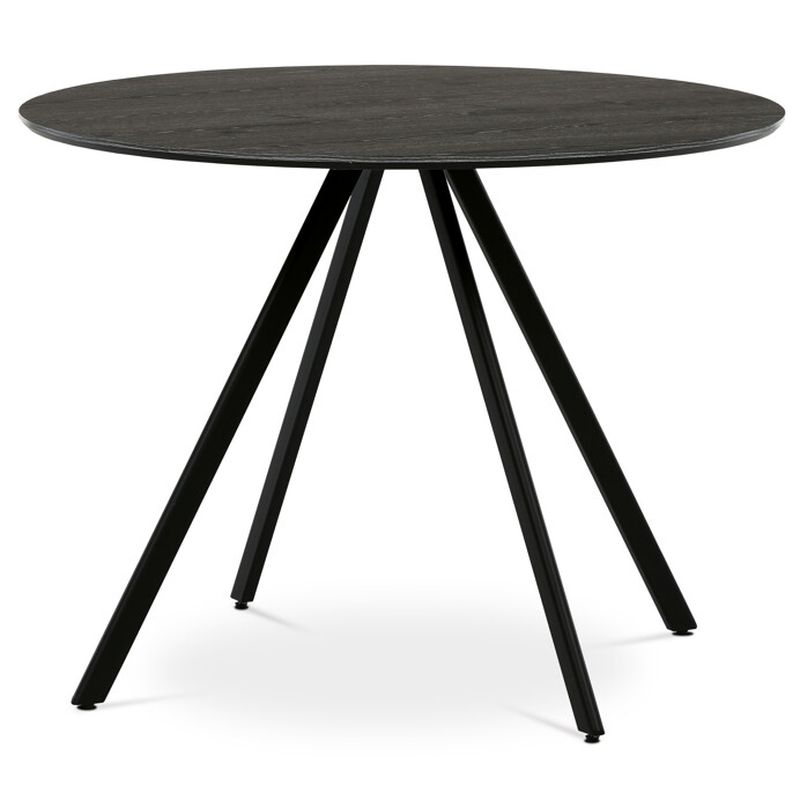 Jedálenský stôl, okrúhly, 100cm, lamino, kov, sivý dub, HT-R5010 GREY