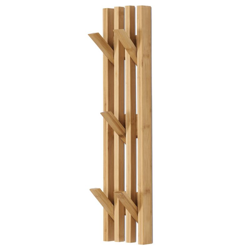 Nástenný vešiak, 14cm, bambus, prírodný, DR-B023 NAT
