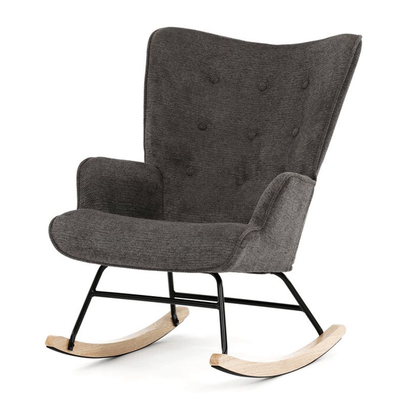 Hojdacie kreslo, sivá látka, AK-373 GREY2