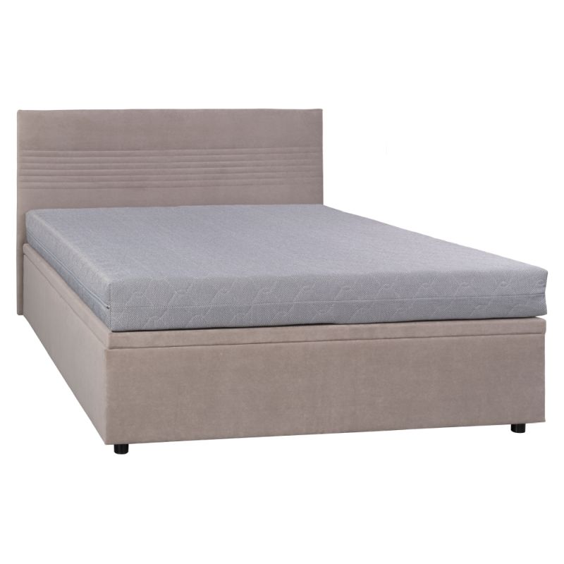 Kondela Manželská posteľ, 160x200, s roštom, béžová, RUNOL