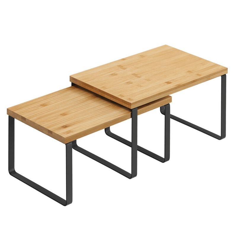 Set poličiek, 30cm, bambus, prírodná, AUK-E1002 BK