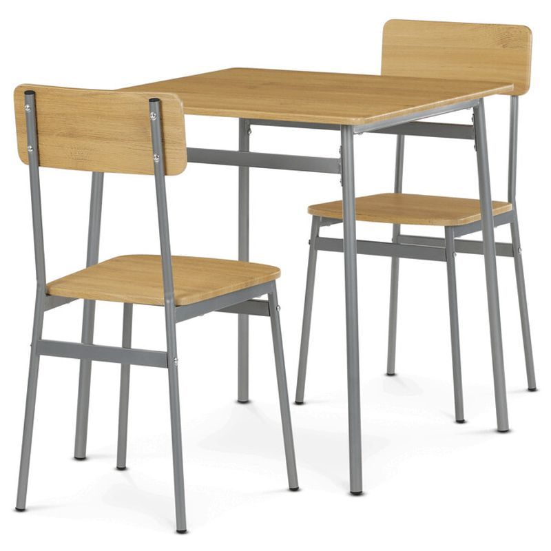 Jedálenský set s 2 stoličkami, 70x70cm, MDF dub, AUT-O2122 OAK