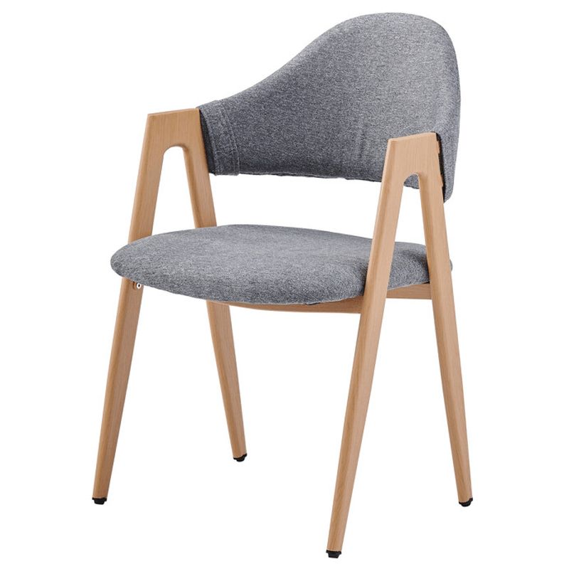 Jedálenská stolička, sivá látka, kov, DCL-F4062 GREY2