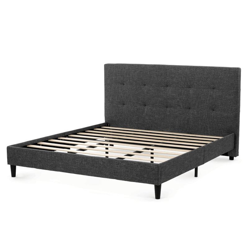 Dvojlôžková posteľ, 180x200, látka sivá, BED-M180 GREY2