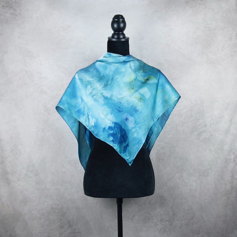 Luxusná farebná hodvábna šatka LIMITED_318, Vyrobená na Slovensku, 90x90cm