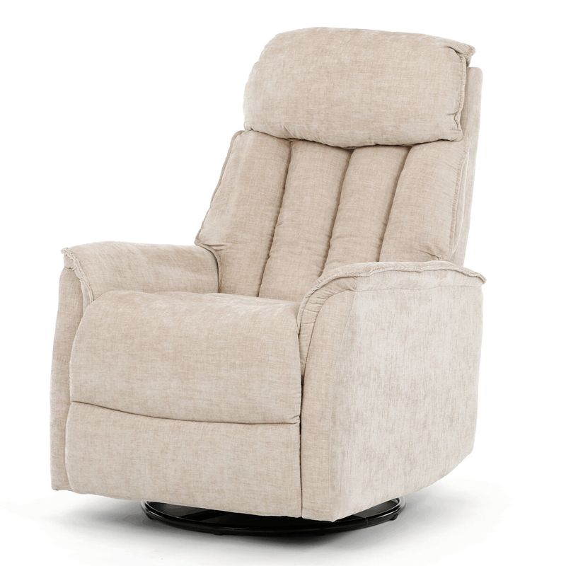 Polohovacie kreslo, béžová látka, 200kg, TV-H9327 CRM2