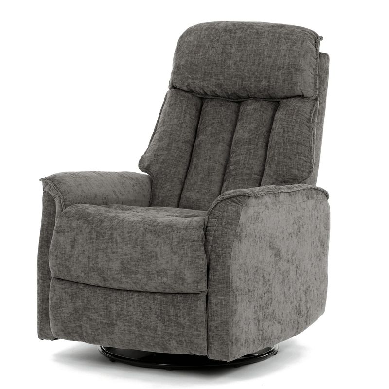 Polohovacie kreslo, sivá látka, 200kg, TV-H9327 GREY2