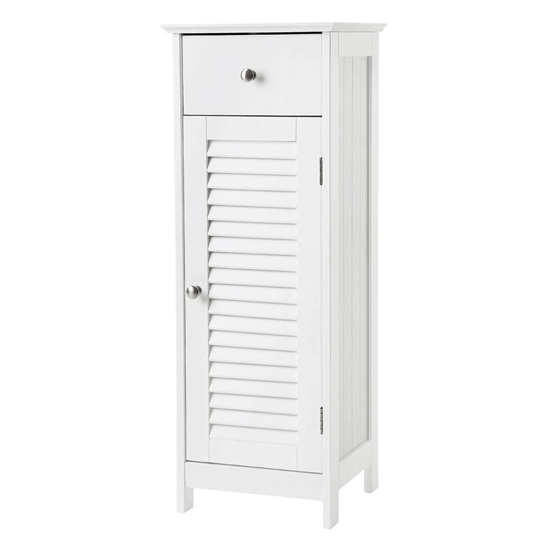 Kúpeľňová skrinka, 32cm, MDF, biela, AUK-E1143 WT