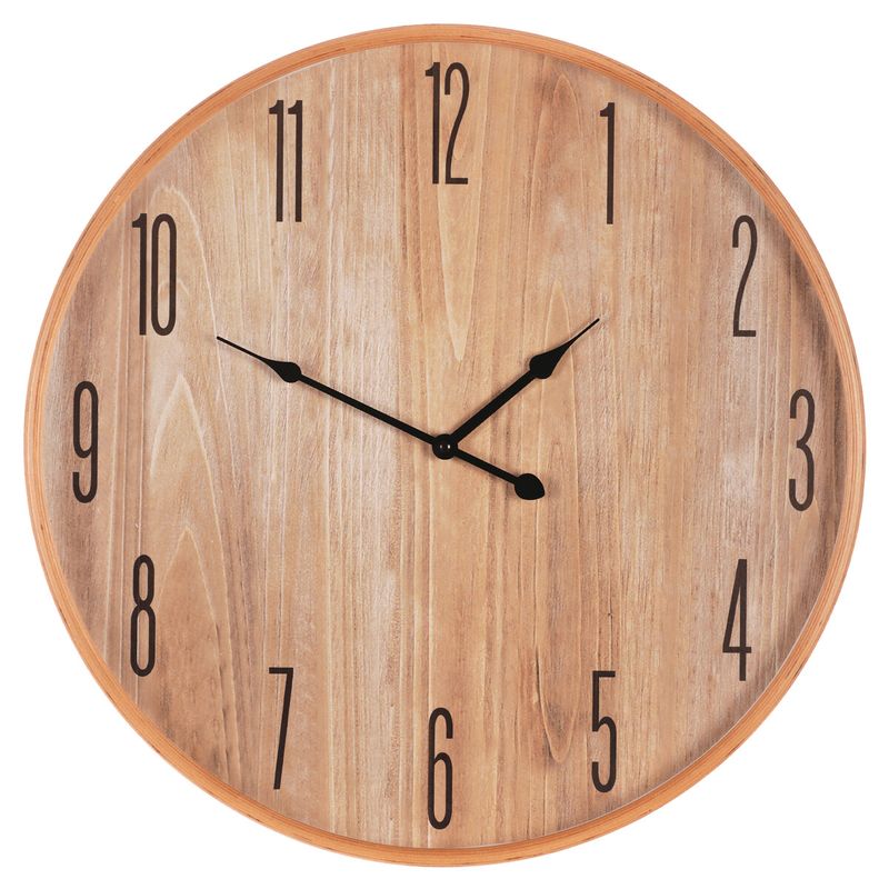 Hodiny nástenné, MDF a drevený rám, imitácia dyhy, 53cm, HA1746