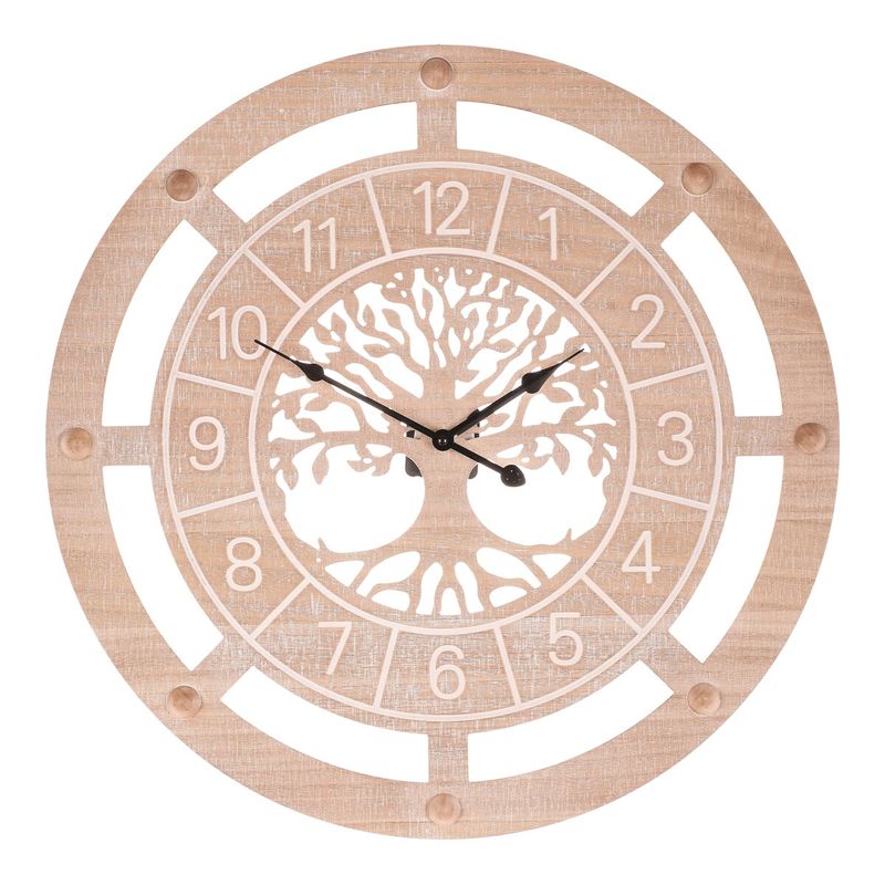 Hodiny nástenné, MDF, strom života v strede, 60cm, HW4004