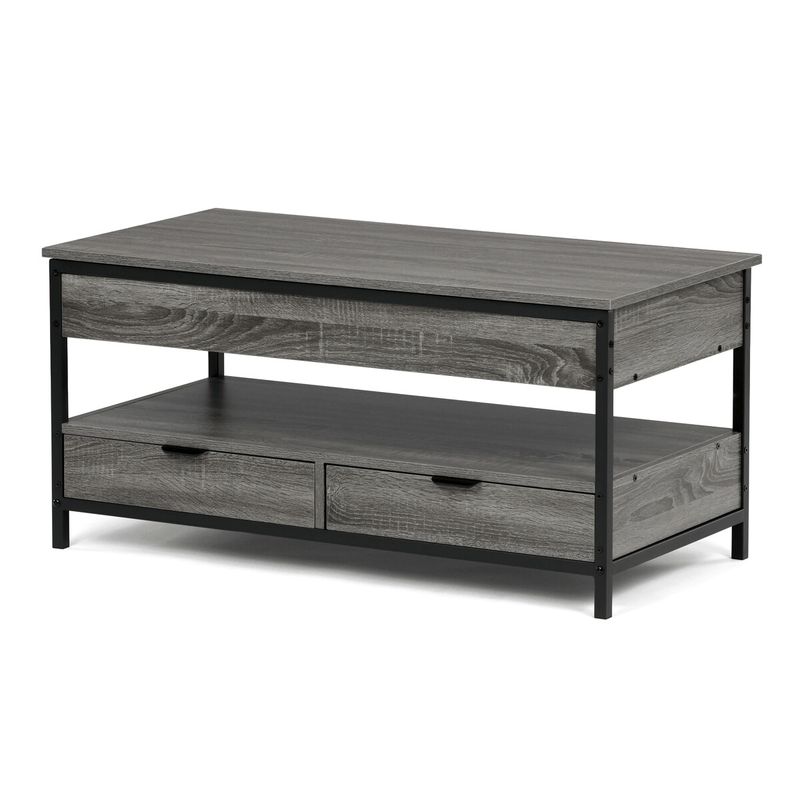 Konferenčný stolík, 100x50cm, MDF sivý dub, CT-I1201 GREY