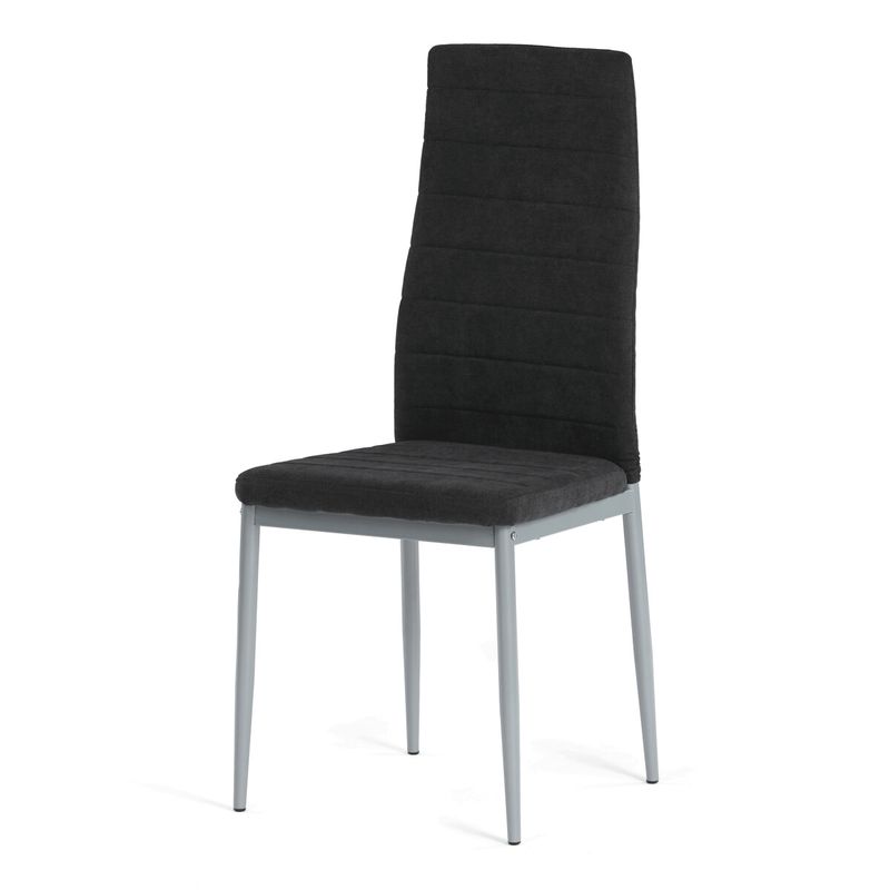 Jedálenská stolička, čierna látka, DCL-V5031 BK2