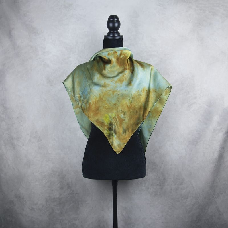 Luxusná hodvábna šatka LIMITED_360, ručne maľovaná, 90 x 90cm