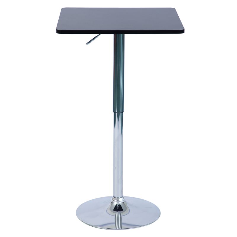 Barový stôl, 60cm, s nastaviteľnou výškou, čierny, FLORIAN 4 NEW