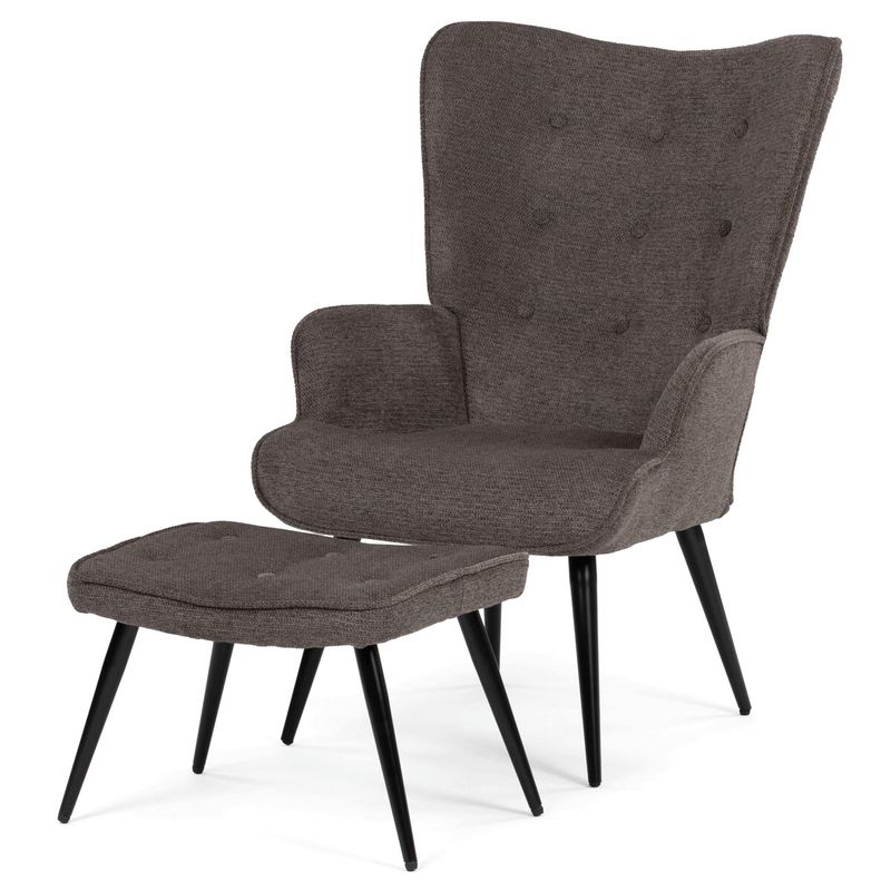 Relaxačné kreslo, sivá čalúnicka látka, AK-303B GREY2