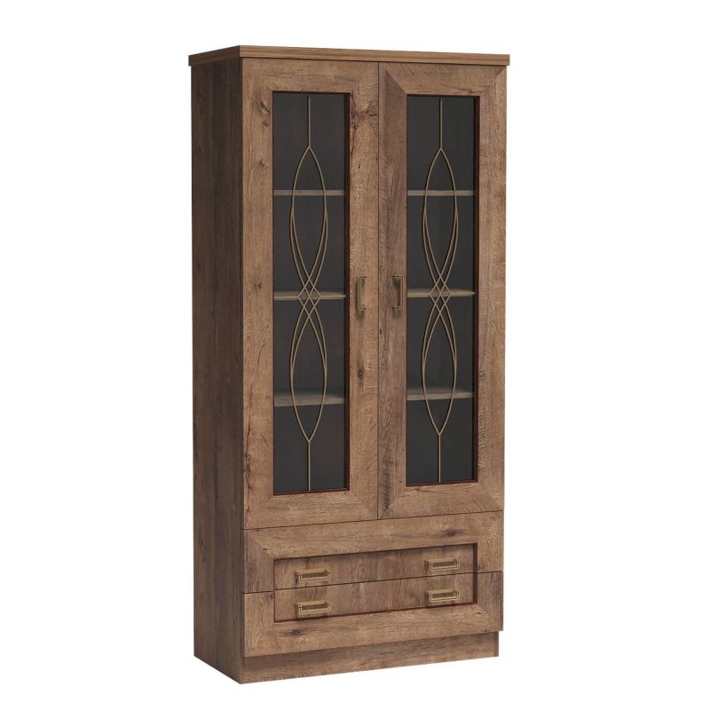 Kondela Vitrína, 90cm, dub lefkas TEDY Typ T8